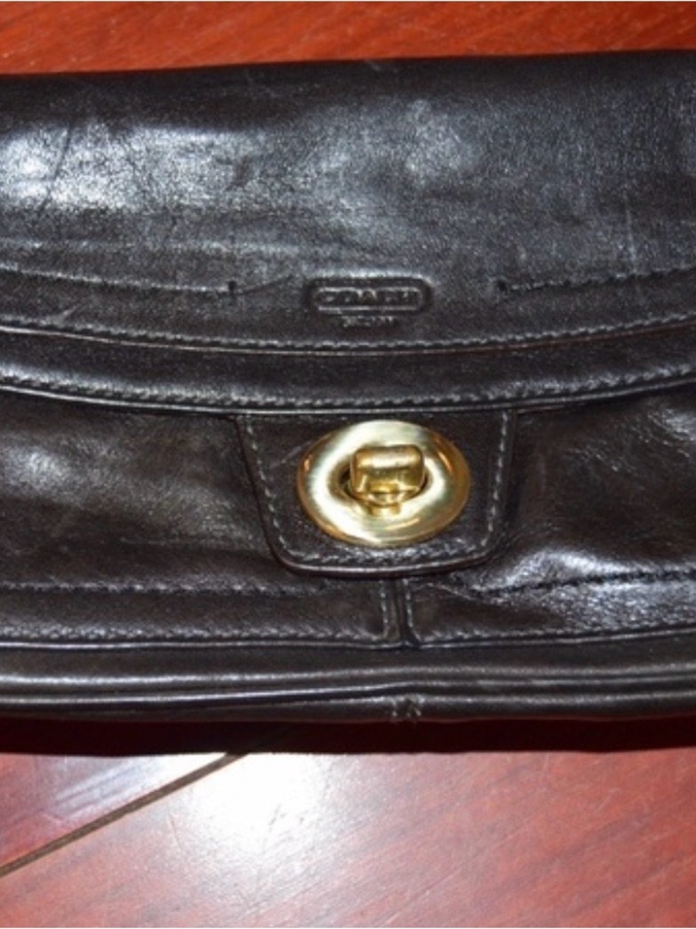 Coach Set Vintage Lindsey Hampton satchel and clutch in brown mahogany ! - Picture 10 of 11